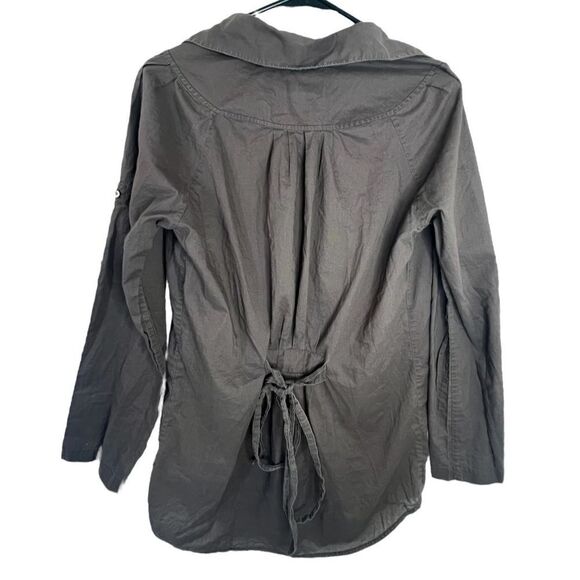 Banana Republic Brown Long Sleeve Button Up Collared Blouse - Picture 3 of 4